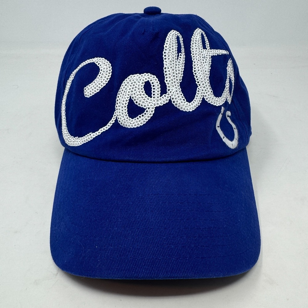Indianapolis Colts '47 Brand Adjustable Hat Cap NFL Football White Blue Women's